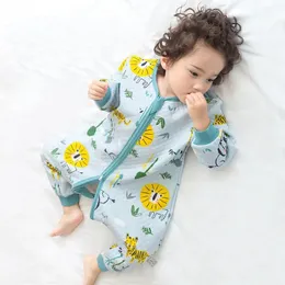 Bebê saco de dormir dos desenhos animados crianças pijamas infantil coisas para primavera algodão criança saco crianças sleepwear itens de cama macacão 240112