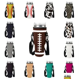 Trinkgeschirrgriff 40Oz Tumbler Sleeve Wiederverwendbare Eiskaffeetasse Wasserflasche Neopren-Insated-Ärmel ER-Halter Drop-Lieferung Home Garde Dho7F