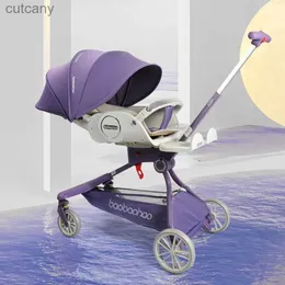 Kinderwagen # Luxus, leicht, stoßdämpfend, Baby kann sitzen und liegen, luxuriöser Kinderwagen, tragbar, zusammenklappbar, mit vier Rädern, L240113