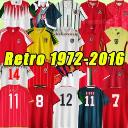 Wales Soccer Trikots Retro Rush Home Männer Klassische Fußball -Trikot -Jersey 02 03 15 16 76 79 90 92 94 95 96 98 1982 1996 2003 2015 1992 1998 1976 1979 2002 2002