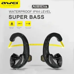 Kopfhörer Awei A880BL Wireless Bluetooth Headset Gaming Ohrhörer Halsband Offenes Ohr Sport Kopfhörer Earhook zum Radfahren mit NFC