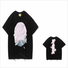 티셔츠 남성 디자이너 T 셔츠 Tshirt 그래픽 티 여성 Tshirts 의류 옷 상어 셔츠면 위장 위장 zip 프린트 카모 글로우 어두운 거리 힙 스터 A2