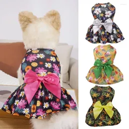 ملابس الكلاب جميلة تنورة أزياء طباعة فغرة دبوس بوليستر الأميرة على غرار الحيوانات الأليفة الملابس