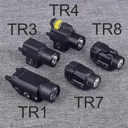 Ponteiros Tr8 Tr7 Tr4 Tr1 Led Pistol Gun Light com Red Dot Laser Pointer Mira para Glock 17 19 Cz75 1911 20mm Rail Hunting Lanterna Tocha