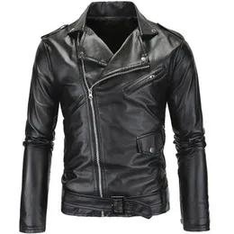 Весенне-осеннее плюшевое мужское кожаное пальто для отдыха, утягивающее пальто, мотоциклетная мужская одежда 240112