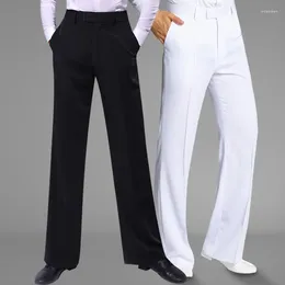 Scena noszona męska biała kolor łacińska nowoczesne spektakle balowe spodnie dla dorosłych mężczyzn chacha samba rumba taniec standardowe spodnie