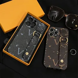 Designer LU Leder Braun Blumen Karte Crossbody Handyhüllen für IPhone 15 14 13 12 11 Pro Max 14pro 13pro X Xs Xr Leder Portemonnaie Hülle Tasche