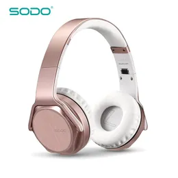 Hörlurar Original Sodo MH3 NFC 2in1 Twistout Bluetooth -högtalar Hörlur Trådlöst headset över Ear Sports Magic Wireless Earphone