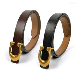 Belts C Fastener Oval Pin Buckle Thin Belt For Women Fashion PU Leather Girdle Chic Luxury Waistband Jeans Pants Decorative Straps