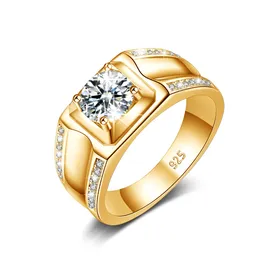 Trender Luxury Ring Men Hip Hop Wedding Band Original 925 Sterling Silver Pass Diamond Test med Certificate Gift 240112