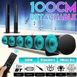 Högtalare 50W hemmabioljudsystem Bluetooth -högtalare Trådlösa högtalare för TV -ljudbar Box Music Center USB AUX Support för Subwoofer