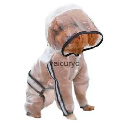 Vestido de cachorro cão capa de chuva roupas de cachorro transparentes capa de chuva leve à prova d'água para cães manto de estimação cães pequenos gatos chihuahua teddy jumpsuitvaiduryd