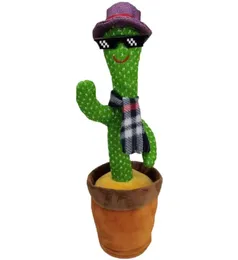 55off dançando falando cantando cactus pelúcia brinquedo eletrônico com música em vaso brinquedos de educação precoce para crianças engraçado toy usb ch7781321