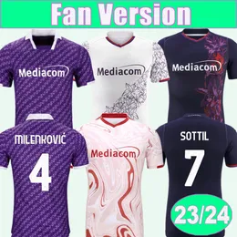 2023 24 NICO Mens Soccer Jerseys DODO SOTTIL MILENKOVIC BONAVENTURA CASTROVILLI JORKO BARAK Home Away 3º 4º Camisas de futebol