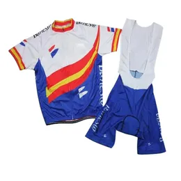 İspanya Erkek Bisiklet Jersey Set Retro Kısa Kollu Bisiklet Giyim Giyim Giyim Bib Şort Yol Sürüş Setleri MTB Ropa Ciclismo 240113