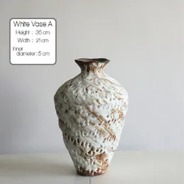 Керамическая ваза для цветов, винтажный керамический держатель для растений, минималистичный старинный терракотовый кашпо, японский сухой цветочный горшок икебана