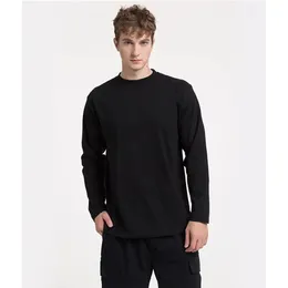 Langarm-T-Shirt für Männer, Herbstmode, Baumwolle, einfarbig, T-Shirts, gemütlich, Streetwear, Herren-T-Shirt, 5XL, Baggy, Koreanisch, trendig, 240113