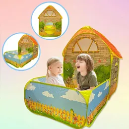 Play Tent Toys Ball Pool For Children Kids Ocean Balls Pool Garden House Foldable Kids Toy Tents Playpen Tunnel Play House 240113