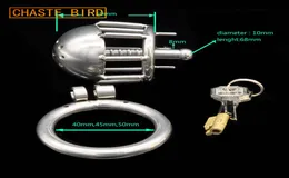 Chaste Bird New Stainless Steel Male Chastity Device with Cock Cage Virginity Lock Penis Penis Penis Penis Lock Cock Ring A220 Y190706024122700
