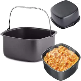 Backformen 8/7 Zoll Antihaftform Luftfritteuse Topfkorb Quadratisches Tablett Pfanne Braten Pizza Kuchen Küche Bar Kochen Backformen