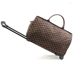 Resväskor Fashion Travel Bag Bagage Trolley Handcarry Suitcase Wheels Cabin Bär på män och kvinnor stor kapacitet Vattentät duffel