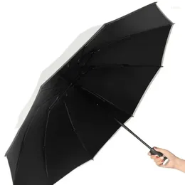 Guarda-chuvas Full-Automatic Ten-Bone Rain ou Shine Dual-Use Guarda-chuva Grande Carro Reverso Dobrável Sun Sunshade Anti-One Piece Atacado Personalizado