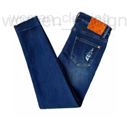 Designer Mulheres Jeans Designer Europeu Inverno Apertado, Alto Elástico, Slim Azul para Mulheres Pequenos Pés Lápis Calças Rio0 Kiib