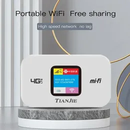 TIANJIE 150Ms 4G WLAN-Router, entsperrte SIM-Karte, kabelloses Modem, mobiler WLAN-Hochgeschwindigkeits-Internet-Adapter für den Außenbereich, mit Akku 240113
