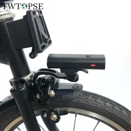 Luci TWTOPSE 400 Lumen Luce per bici con portapacchi per Brompton 3SIXTY PIKES Dahon Tern Crius Lampada pieghevole per bicicletta antipioggia USB