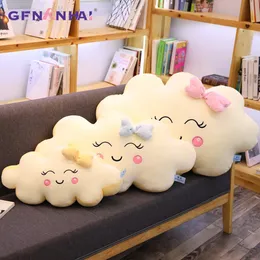 1Pc Giant Style Kawaii Cloud Plush Pillow Soft Sofa Cushion Lovey Smile Stuffed Toys For Children Girls Gift 240113