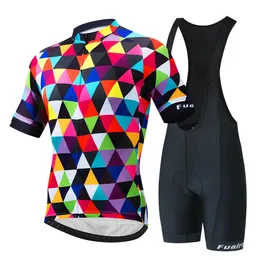 Fualrny Cycling Jersey Set Classic MTB Bib Shorts Kit عاكس للدراجة المخصصة للدراجة للدراجة ملابس Maillot ciclis 240113