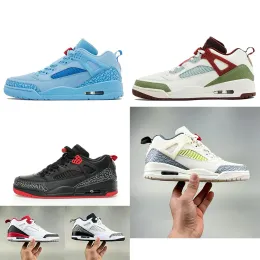 여자 Jumpman Spizikes 3 3s 키즈 로우 농구화 청소년 파란색 자란 해의 드래곤 CNY 휴스턴 UNC 코코넛 밀크 베이지 색 흰색 검은 빨간색 오레오 스니커 테니스