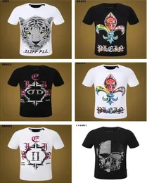 Marca di lusso mezzo designer hip-hop cranio fiore stampato lettera uomo e donna tiger pleins dollaro tee teschi dollari marrone marrone marchio o-collo di alta qualità parigi