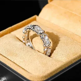 Anéis de casamento de 5 estilos Joias simples da moda 10KT preenchimento de ouro branco corte redondo 5A zircão cúbico CZ diamante pedras preciosas festa eternidade feminina anel de banda cruzada presente