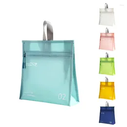 Kosmetiska väskor kvinnor pvc gelé färg vertikal modell stor kapacitet strandförvaring väska