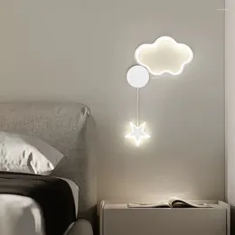 Lampada da parete moderna LED Cloud Star Moon Sconce per il soggiorno del bambino Studio Camera da letto Corridoio Home Decor Lampada da interno Lustre