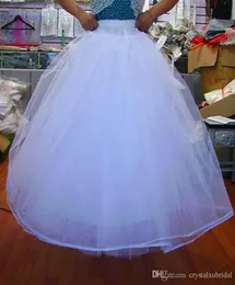 Tanie 4 warstwy bez obręcz siatki halki suknia ślubna suknia balowa linia Crinoline Quinceanera sukienki Petticoats ślub ślubny A1840322