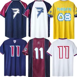 Iron Maiden1986 89 Westhams Retro Soccer Jerseys Iron Maiden 1990 95 97 Di Canio Lampard Kanoute Bishop 1999 2001 2008 2010 2010 Cottee Football Shirts Mens Uniforms