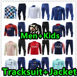 22 23 24 Conjuntos de chándal Conjunto de chaqueta de chándal Tuta 22 2023 2024 Kit de fútbol para hombres y niños Chandal Futbol Survetement Traje de entrenamiento Camiseta de fútbol 999