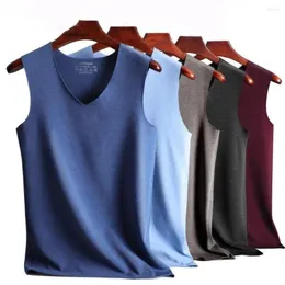 Men's Tank Tops Antistatic Solid Color Intimates Accessories Korean Style Bottoming Shirt German Fleece Tanks Men Vest Self Heating