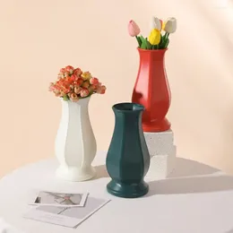 Vases Modern Durable Flower Arrangement Geometric Vase Drop-resistant Simple Plastic Flowerpot Wear-resistant Living Room Handicrafts