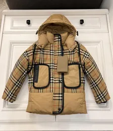 Çocuklar Down Coat Baby Coats Designer Kid giyin Kidge kapüşonlu 2023 Stripe Kalın Sıcak Outwear Girl Boy Classic Classic 5867336