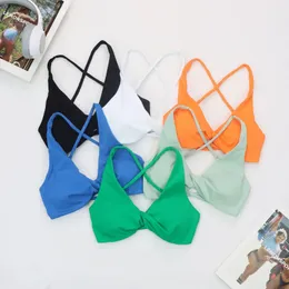 Chrleisure Sports Bra Sexy Beautiful Back Back Litness Inteld مع لوحة صدر تمتص العرق اليوغا سترة صالة رياضية تدير محصولًا أعلى 240113