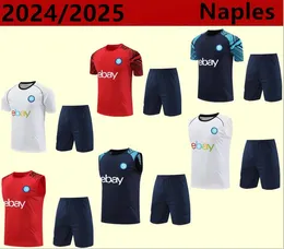 2024/2025 Napoli Football Sportswear Set 24/25 SSC Napoli Jogging Manica corta Strike Drill Maglia da allenamento per calcio Maglia da calcio da uomo