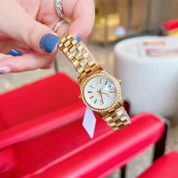 Mode Luxus Damenuhr Quarzwerk 28mm Größen 904 Edelstahl Uhrenkette