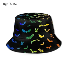 Halloween Bats Bucket Hat Summer Outdoor Fisherman Cap Fun Boys Girls 240113