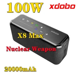 Xdobo speakers x8 max 100w super turnecter portable беспроводной динамик Bluetooth Tws Subwoofer и емкость батареи 20000 мАч Caixa de Som