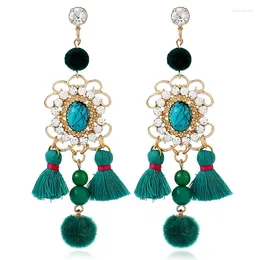 Dangle Earrings Lovbeafas Bohemia boucles d 'Oreilles Tassel For Women Jewelry Maxi Brinco 성명서 빈티지 Crystal Drop