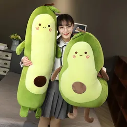 55115cm Cute Simulation Avocado Plush Toy Soft Fruit Pillow Stuffed Cartoon Sofa Cushion Kids Girls Birthday Gifts 240113