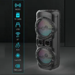 Hoparlörler Açık Mekan Büyük 125W Bluetooth Hoparlör Kutusu Kablosuz Kart K Soundbox Fener Sütunu TWS Stereo Soundbar Subwoofer Müzik Merkezi